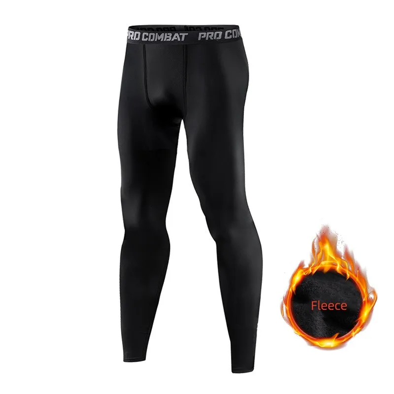 Thermo-Unterwäsche für Herren, Winter, dick, mit Fleece gefüttert, lange Unterhosen, warme Leggings, Basisschichthose, hält warm,