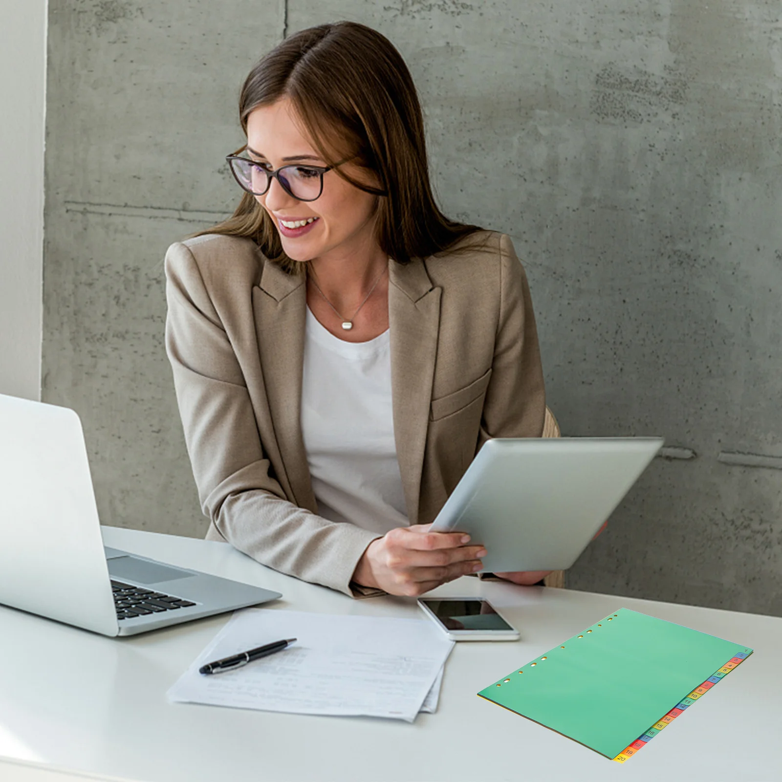 20 Sheets Smooth Finish Refill Paper for Binder Dividers School Office Study Notebook Loose Leaf File Management Index Divider