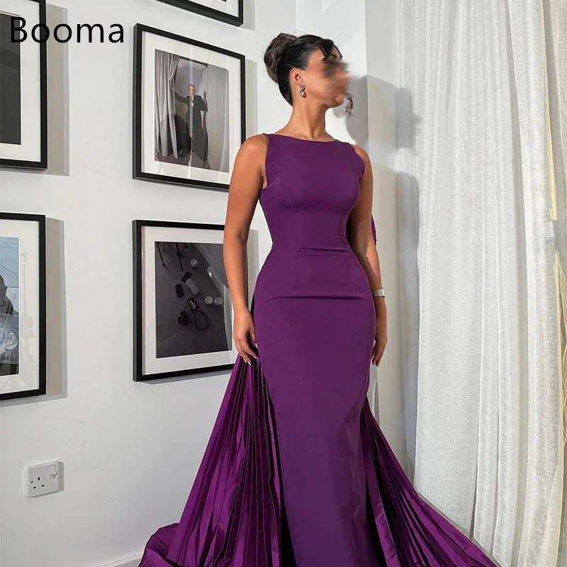 

Booma Elegant Evening Dresses Formal Party Gowns for Women Sleeveless Pleats Long Saudi Arabic Prom Gown Dubai Customize