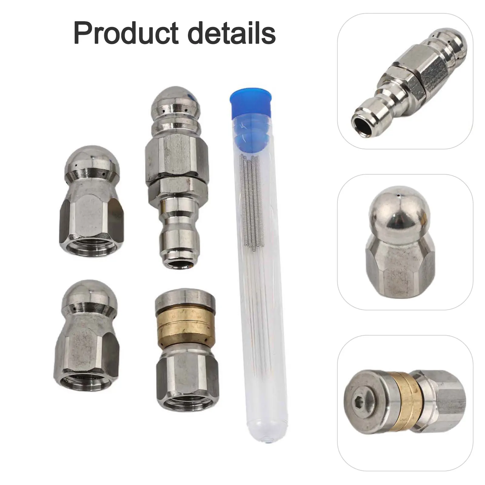 

Outdoor Living Dredging Needle Pressure Washer High Pressure Kit Performance Sewer Jetter Silver Stainless Steel Compatible