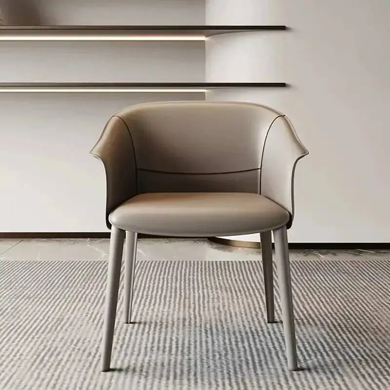 كراسي طعام حديثة مريحة فاخرة منجدة كراسي طعام خارجية جميلة تصميم كراسي أوروبية عصرية أثاث منزلي #4