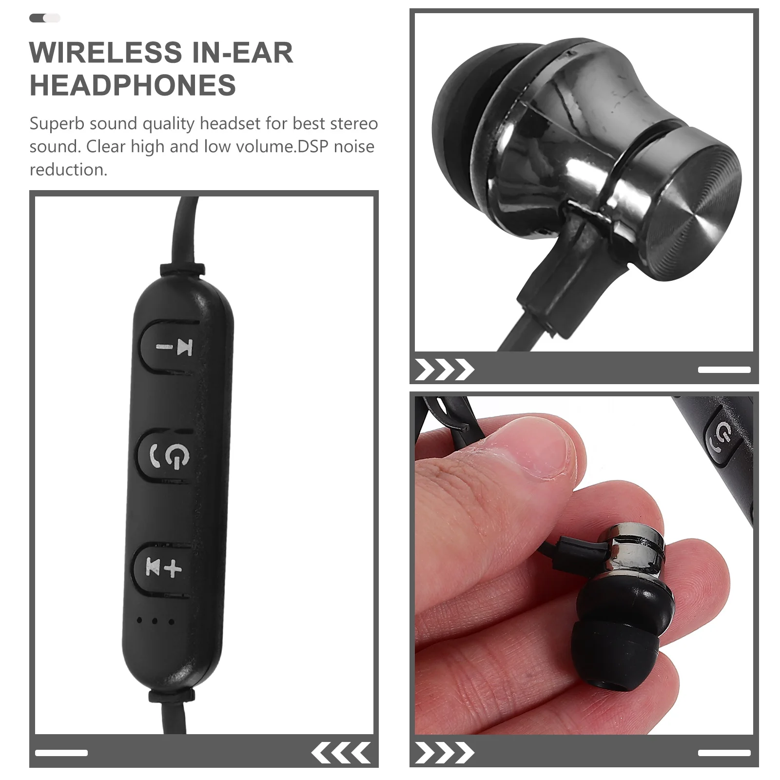 

4 .2 Magnetic Headset Headphones Wireless Sweatproof Earbuds