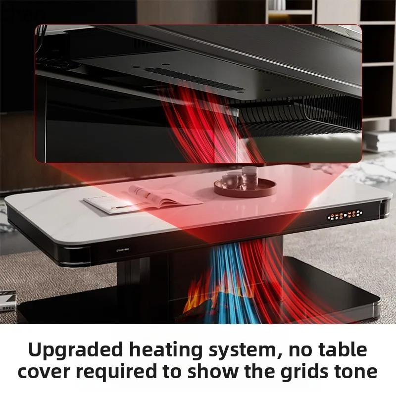

KX lift fire tea table one-piece household electric heating table heating living room electric oven