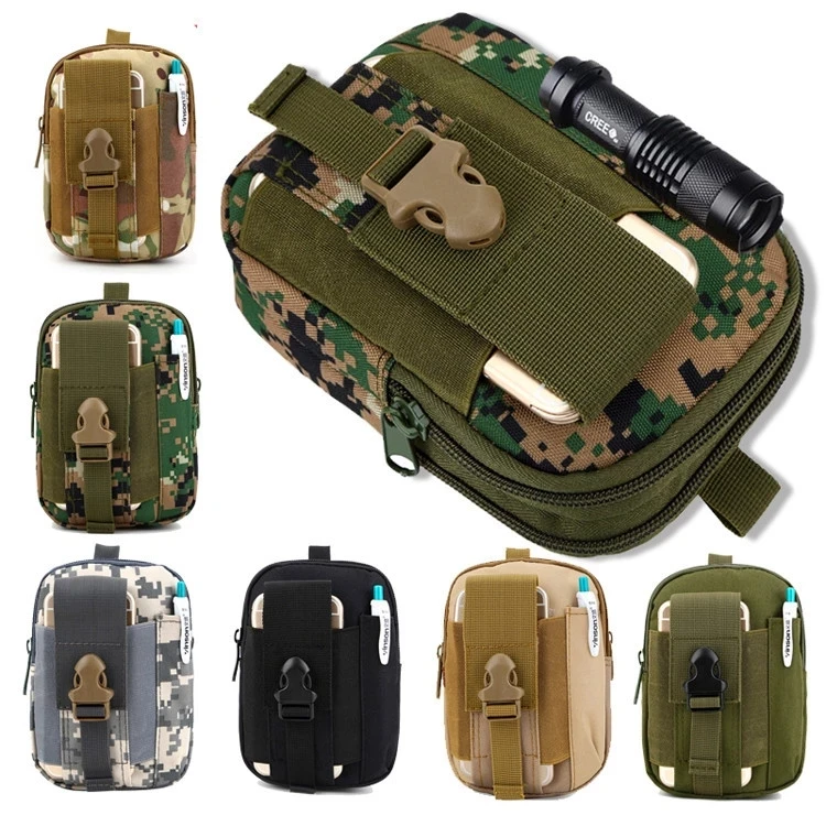 Outdoor Men Waist Pack Bum Bag Pouch Waterproof Tactical Military Sport Hunting Belt Molle Nylon Mobile Phone Bags Travel Tools