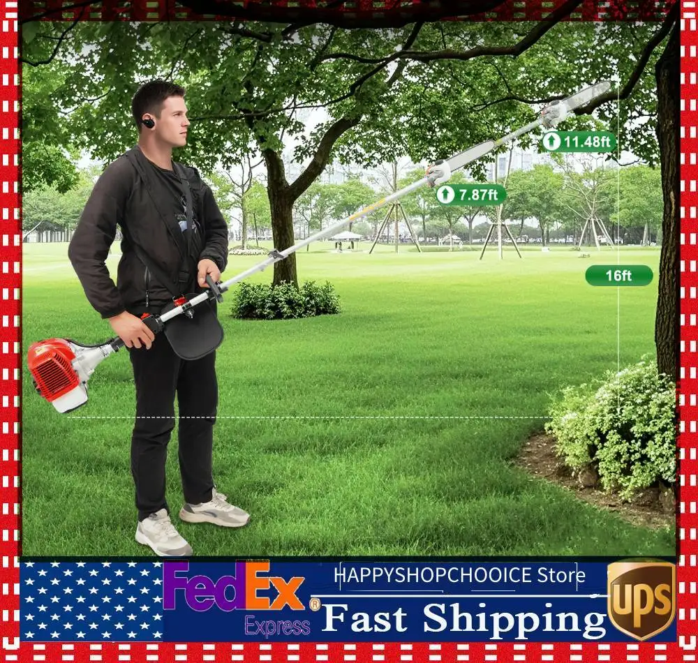 

43cc Air-cooled two-stroke Garden Pole Pruner Landscape Pole Saw Tree Pruning Saw Long-Handled Pole Pruner