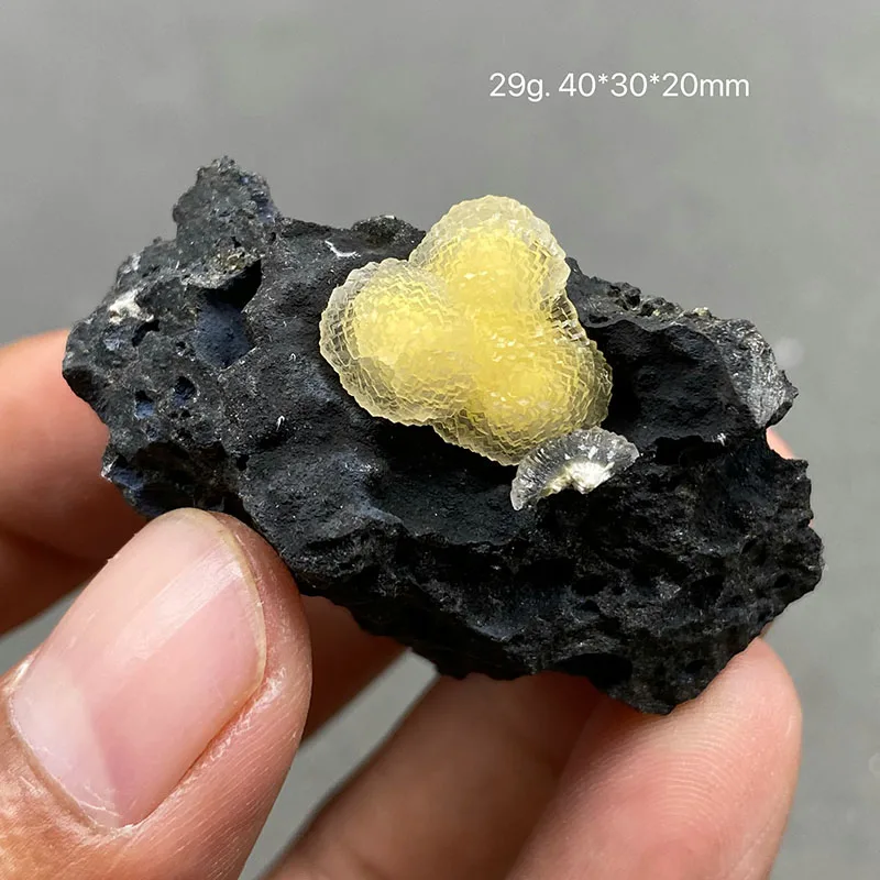 100% natural spherical calcite and basalt cave symbiotic mineral specimen healing crystal gemstone