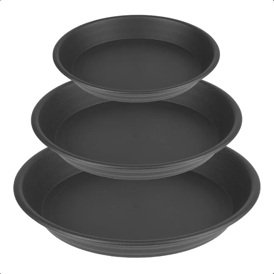 

6 Pcs Plastic Plant Saucer 6 8 10 inch Assorted Sizes Thick Multi Size Pack Plant Tray for Pots Indoors Potted Plant Water Catc