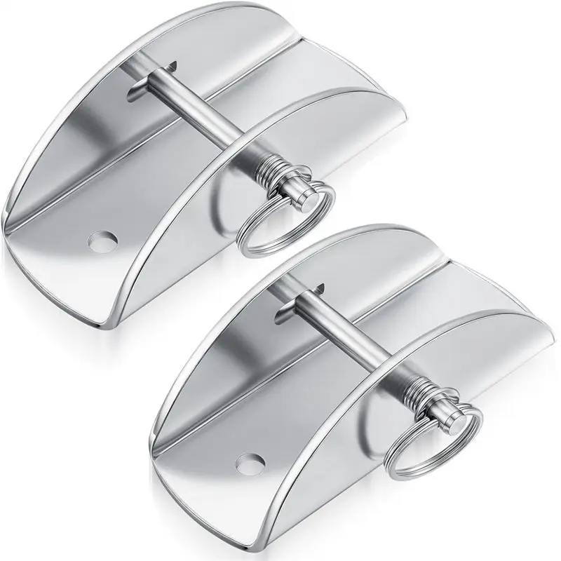 a78k-モダンスチールアンカーチェーンストッパーロックセット（2個）オールロー用ボート用マリンヨット用5-16インチピンまたはシャックル対応