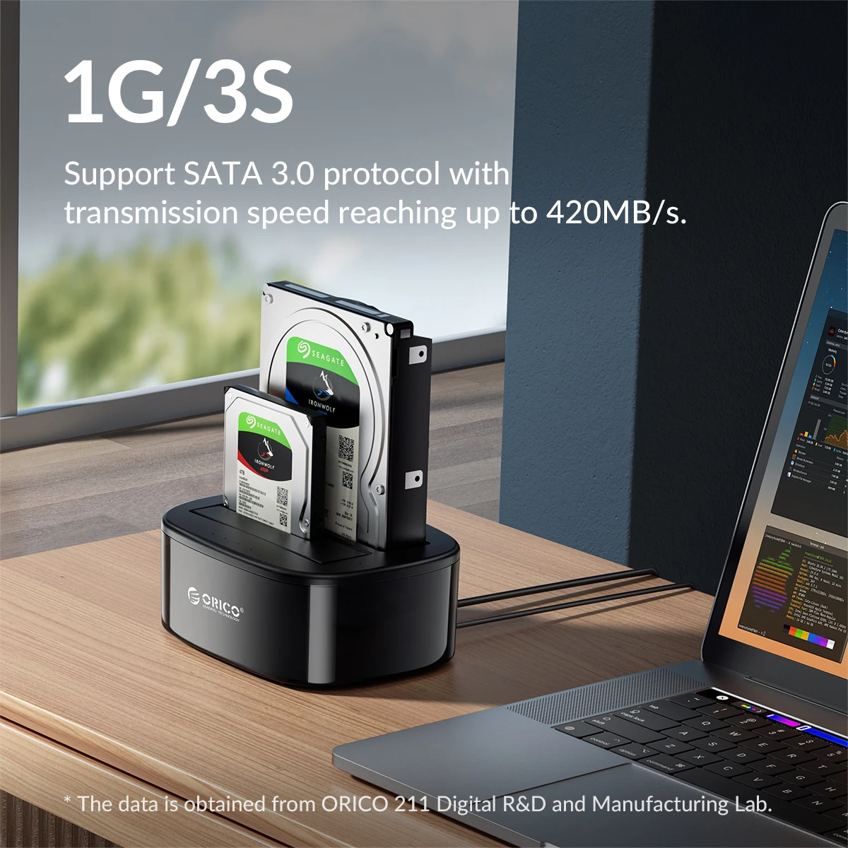 Reagle Station Accueil Disque Dur 3 Baies 2.5" 3.5" - Clonage Hors Ligne, USB 3.2, 18 To, Aluminium