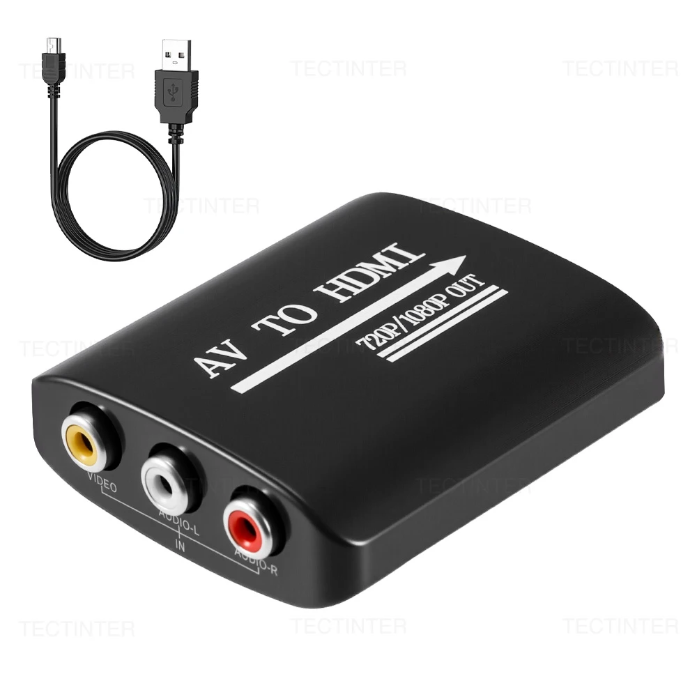 HD 1080P AV zu HDMI RCA zu HDMI Adapter Konverter Für PS2/PS3/Xbox One/WII/N64 Spielkonsole Mit USB Kabel Gaming Zubehör