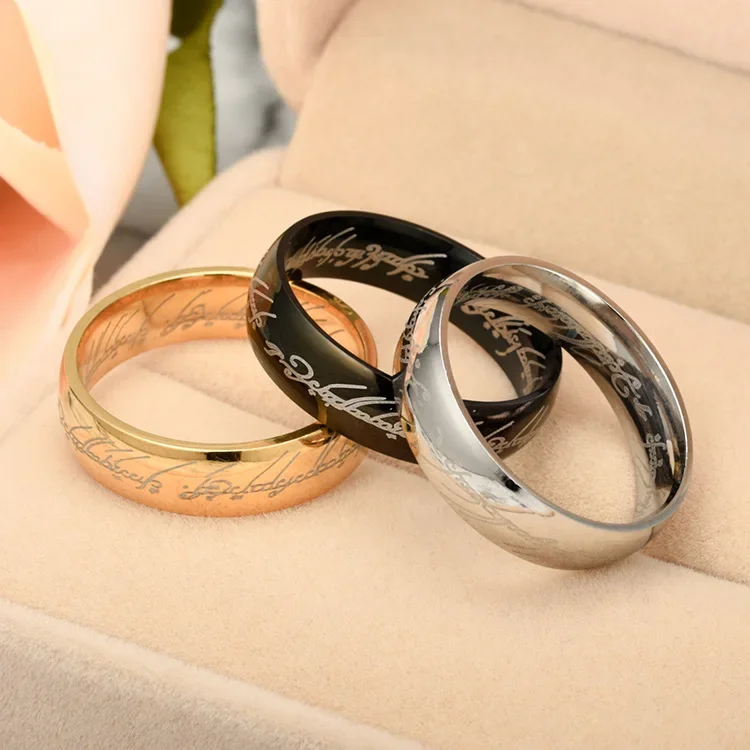 Lord of The Finger Rings Magic Ring High-end Titanium Steel Metal Never Fade Jewelry 3D Stainless Steel Senior Exquisite Jewelry