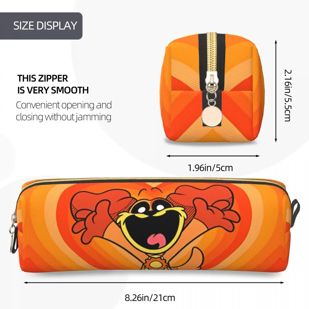 أزياء سعيد يبتسم المخلوقات مقلمة لعبة الكرتون قلم رصاص الحقيبة حامل قلم لفتاة صبي حقائب ذات سعة كبيرة اللوازم المدرسية