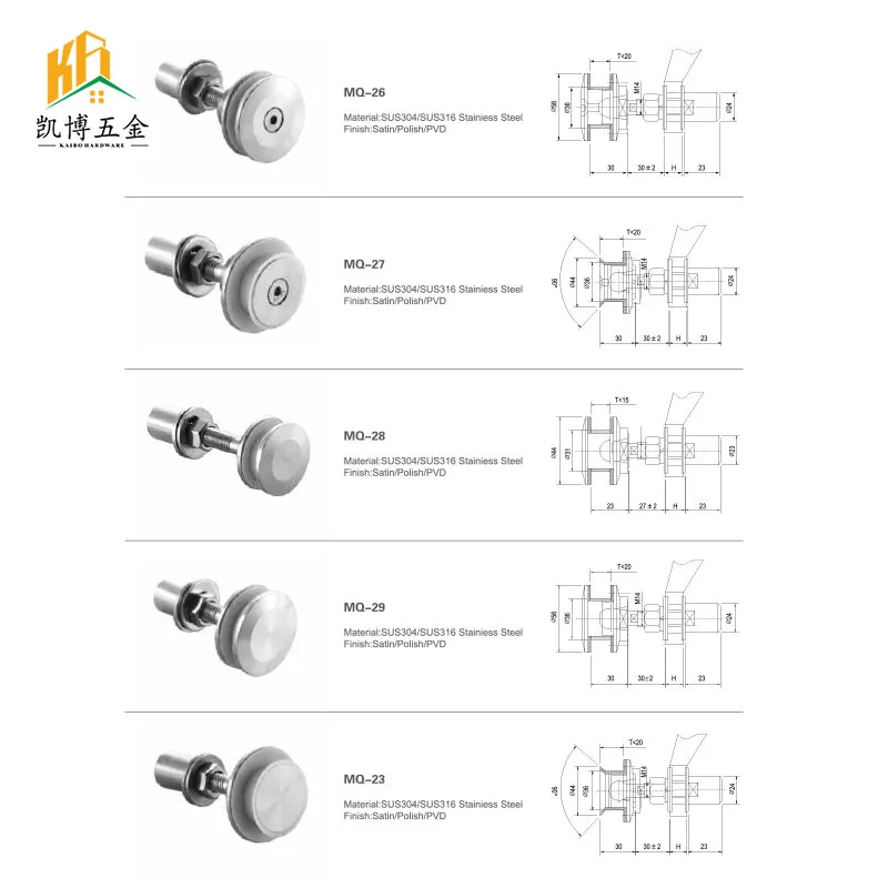 Custom. Stair railing handrail railing accessories steel balcony handrail stair railing glass clip