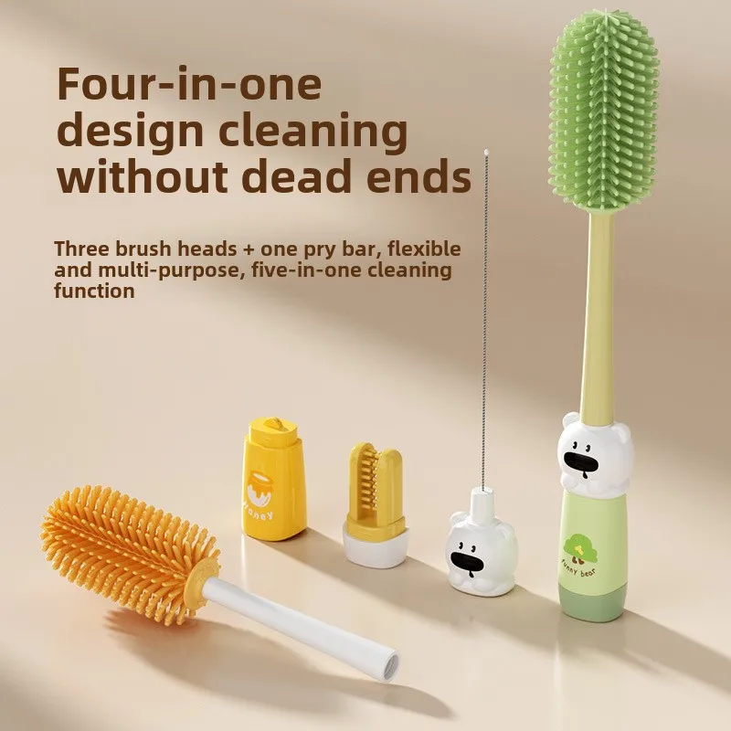 

Bottle Cleaning Brushes Multi Functional Rotating Baby Nipple Brush Household Cleaning Tools Universal Cleaning Cup Brush