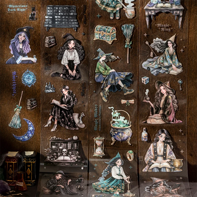 

Журнал GO 6x200 см, наклейки темной волшебной ведьмы, сделай сам, блокнот, канцелярские принадлежности, мотоцикл, водонепроницаемые наклейки с героями мультфильмов, журнал для скрапбукинга