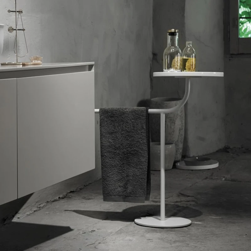 Bathroom non-punching towel rack, bathroom rack, simple wind floor bath towel rack