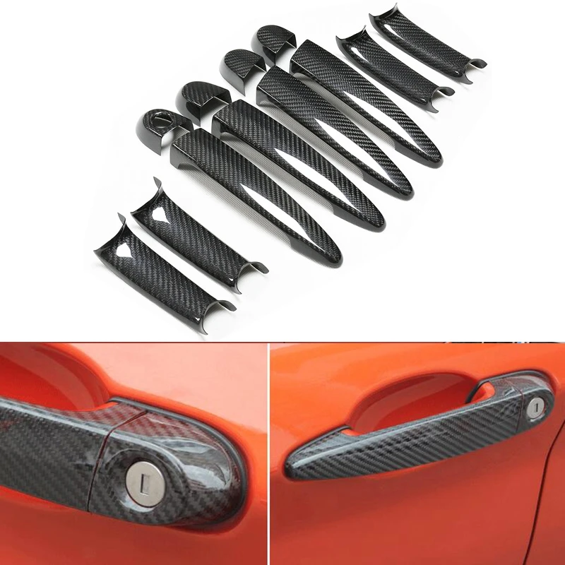 

Real Carbon Fiber Car Door Handle Cover For BMW 3 Series E90 E92 E93 F30 F35 2005-2015 GT F34 2012+ Trim Car upgrade Styling