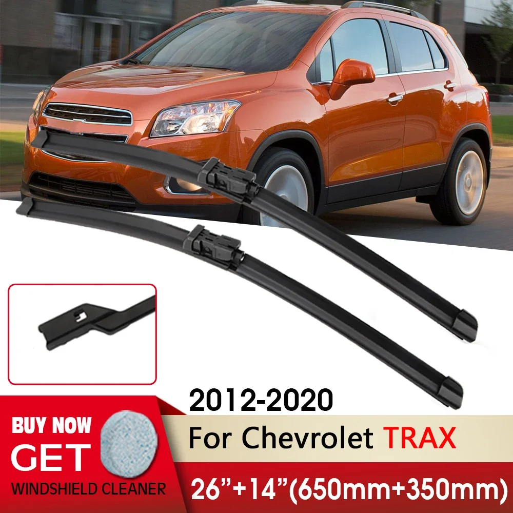 

Car Wiper RHD&LHD Front Wiper Blade 26"+14" For Chevrolet TRAX 2012-2020 Fit push button Windshield Windscreen Front Window