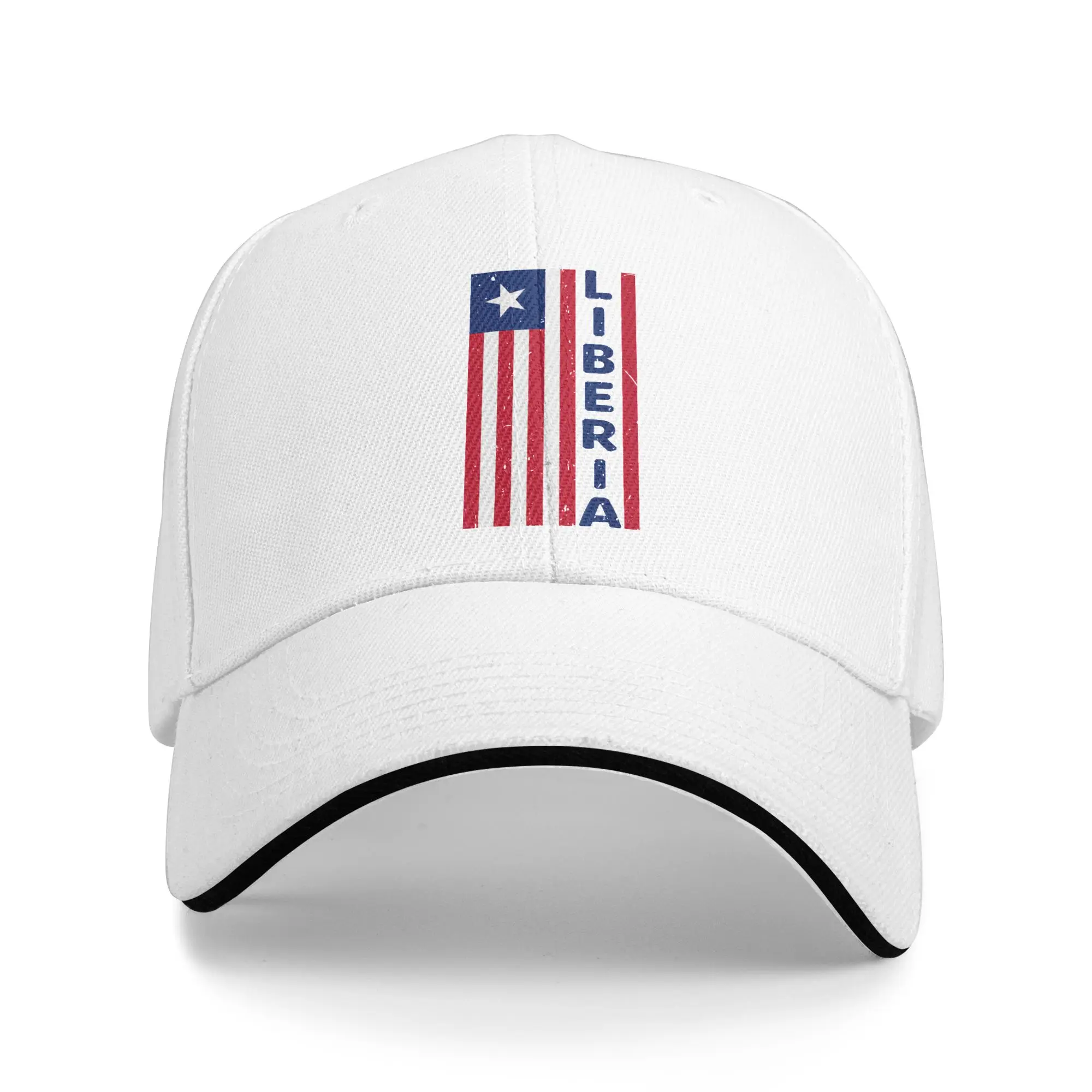 Liberia Liberian Pride Flag Vintage Liberia Independence Casual Baseball Cap Tennis Skate Trucker Hat Summer Male Baseball Caps