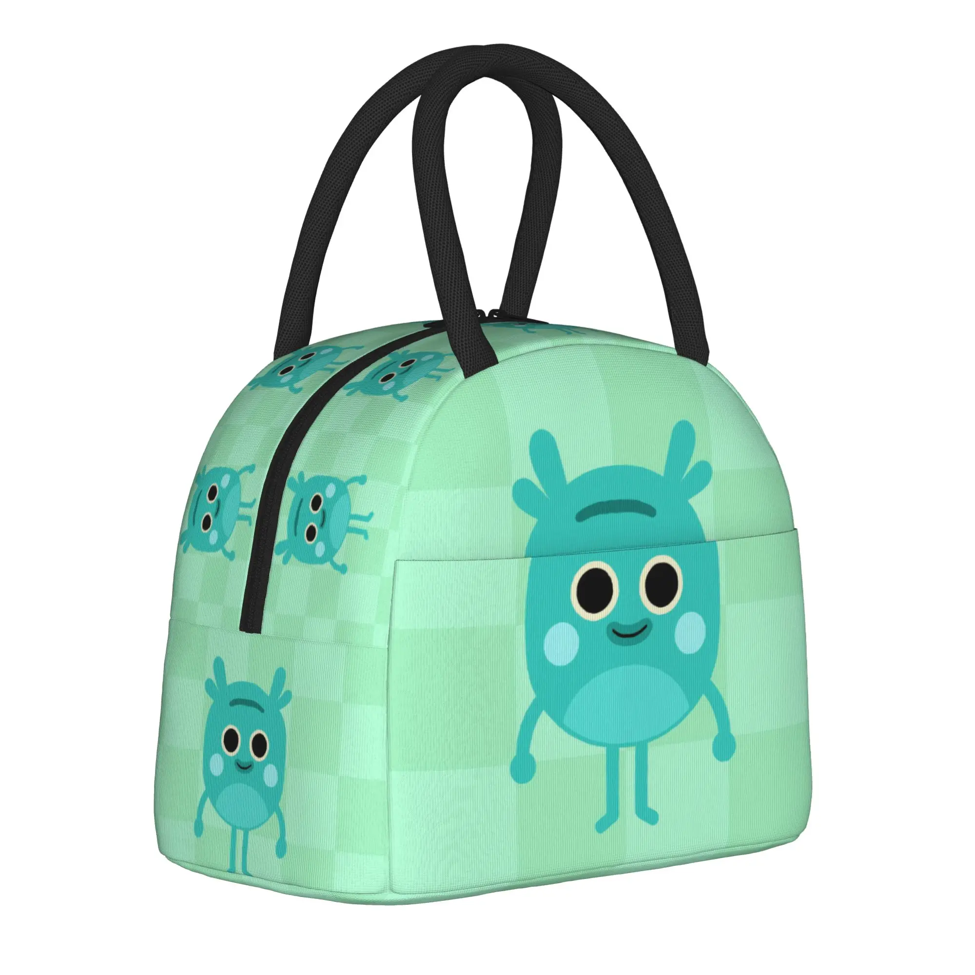 Bumbles Educational Cartoon Nums Insulated Lunch Tote Bag for Work Grumble Portable Thermal Cooler Washable Food Bag