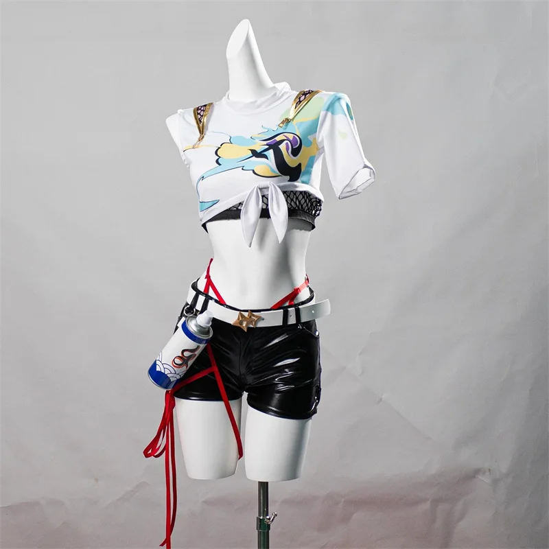 ROLECOS Game Honkai Star Rail Rappa Cosplay Costume The Dazzling Ninja Rappa Uniform Women Halloween Party Suit