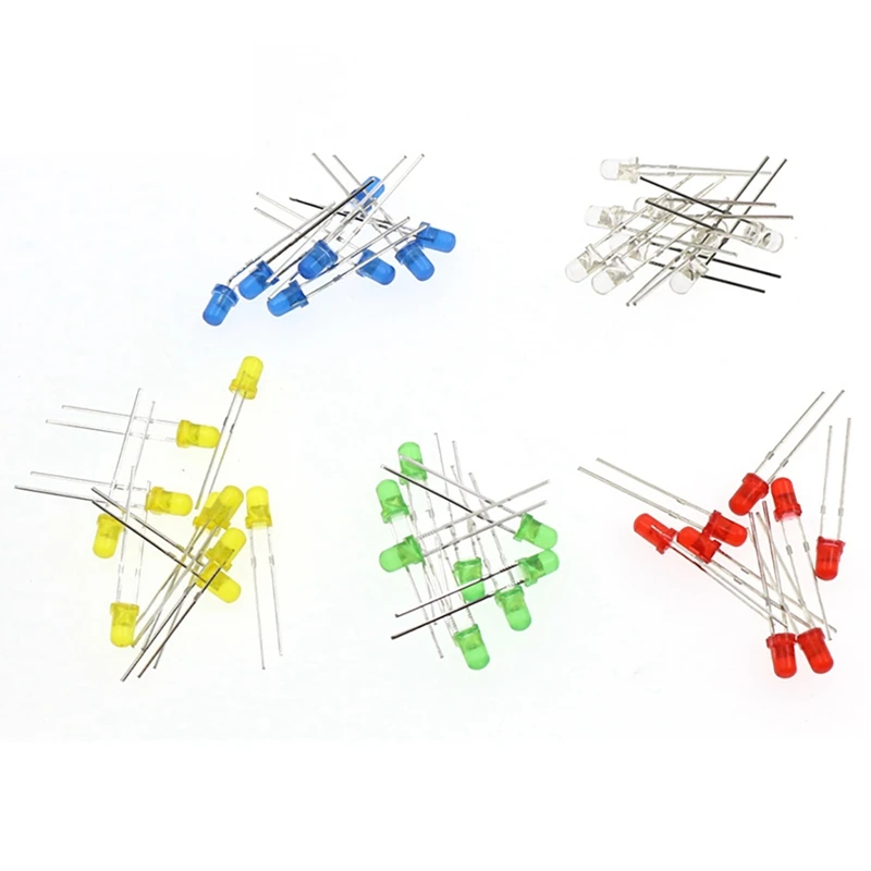 500Pcs 3MM Volume Led 5 Colors Individual Box Diyot Led Kit