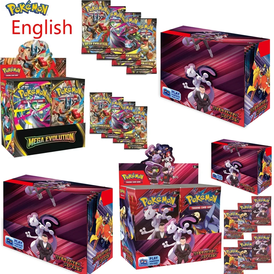 ***NUOVO 2026 HOT 360 Pz/set Carta Pokemoned MEGA EVOLUTION SCARLET & VIOLE 151 Prismatico Inglese/Franch Booster Carta di Battaglia ---