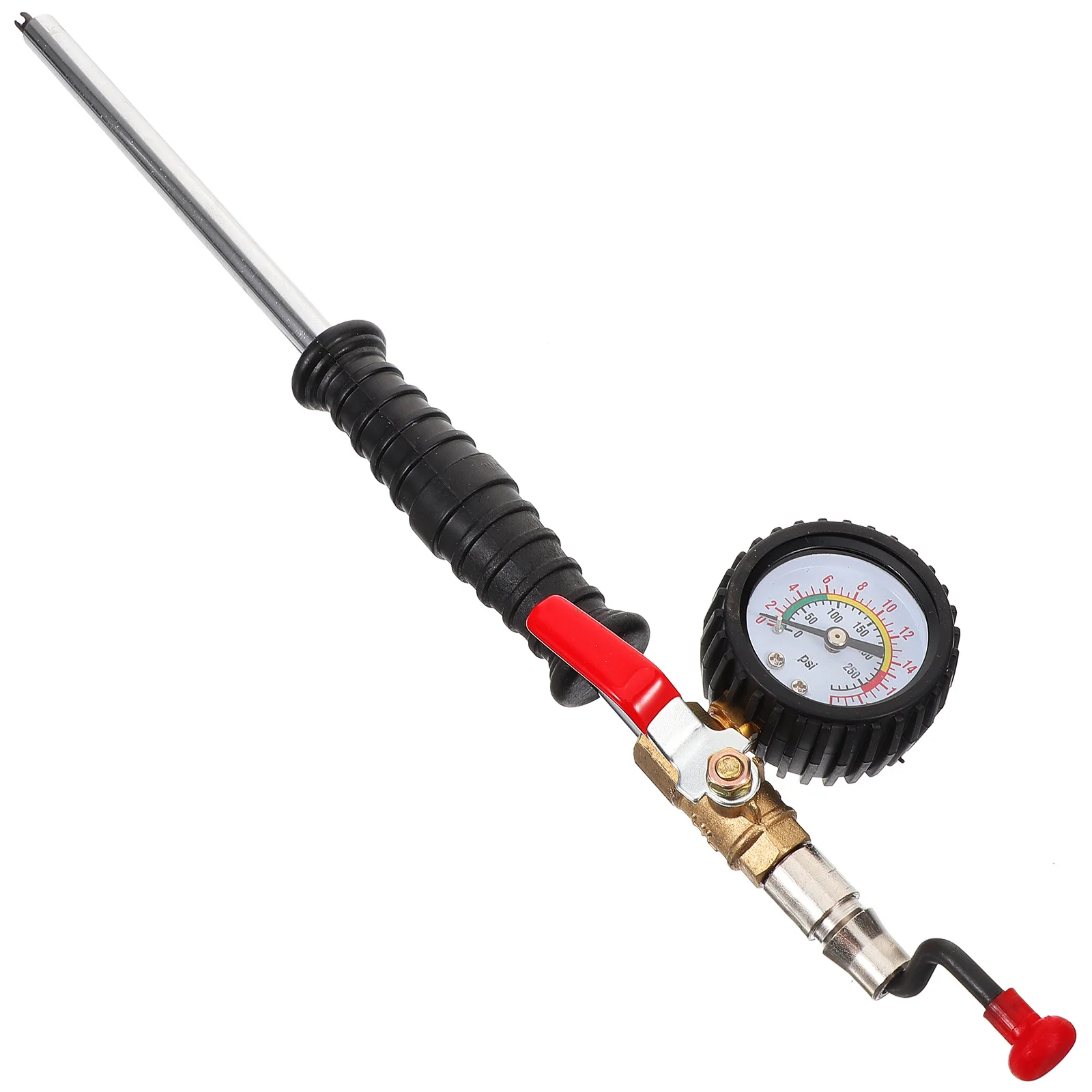 

Pressure Gauge Metal Air Chuck Tire Inflator For Car Motorcycle Truck Portable Repair Tire Pressure Gauge Heavy Duty Tool