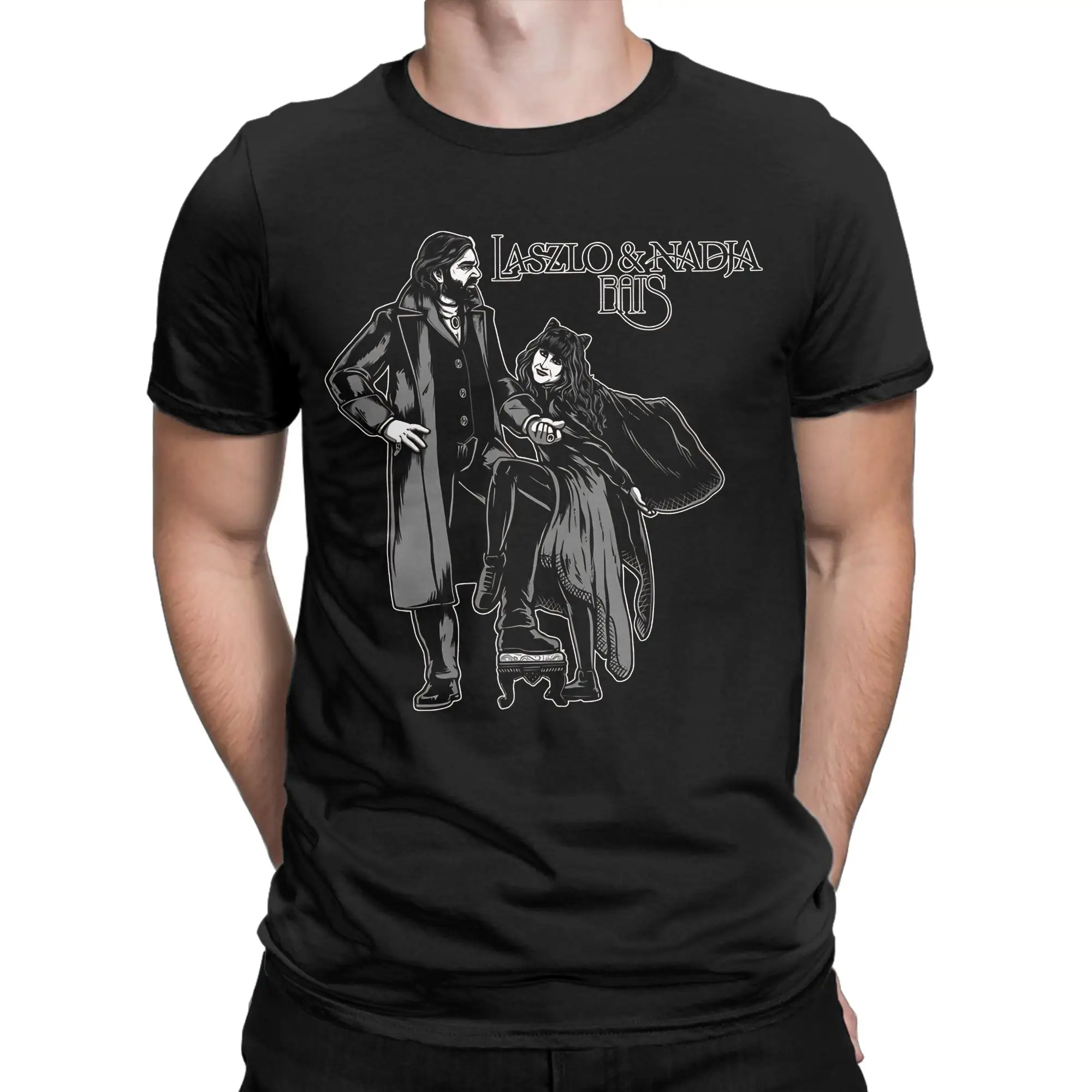Comedy Horror Style Classic What We Do in the Shadows Funny Graphic 100% Cotton T-Shirt Tops Tees For Men