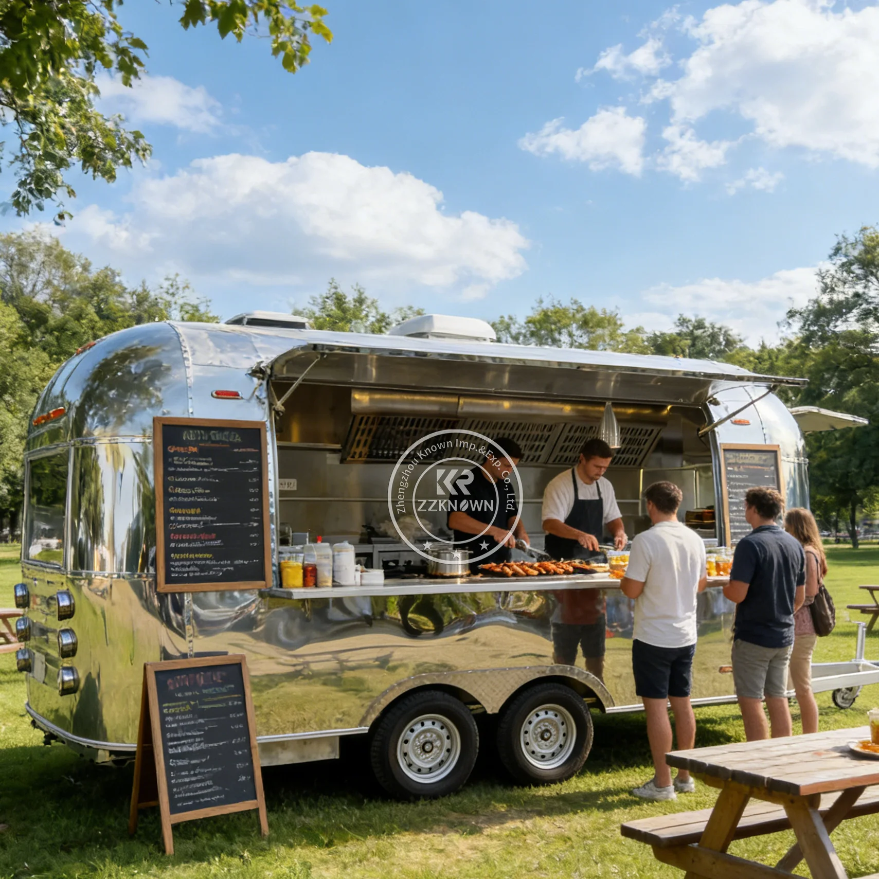 

Custom Mobile Ice Cream Dessert Food Cart Coffee Cafe Catering Trailer Outdoor BBQ Beverage Food Truck With Full Equipment