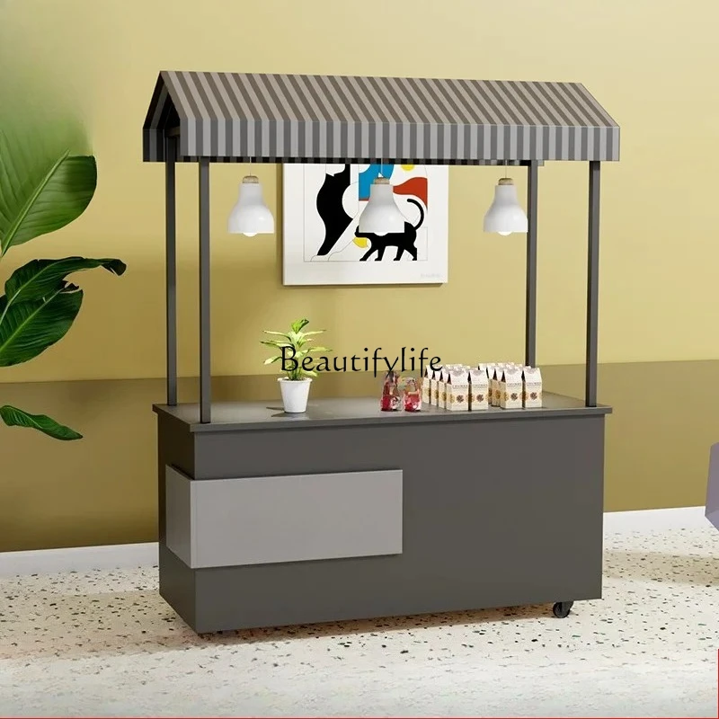 

European-style mobile shelves commercial stalls display supermarket table wrought iron float
