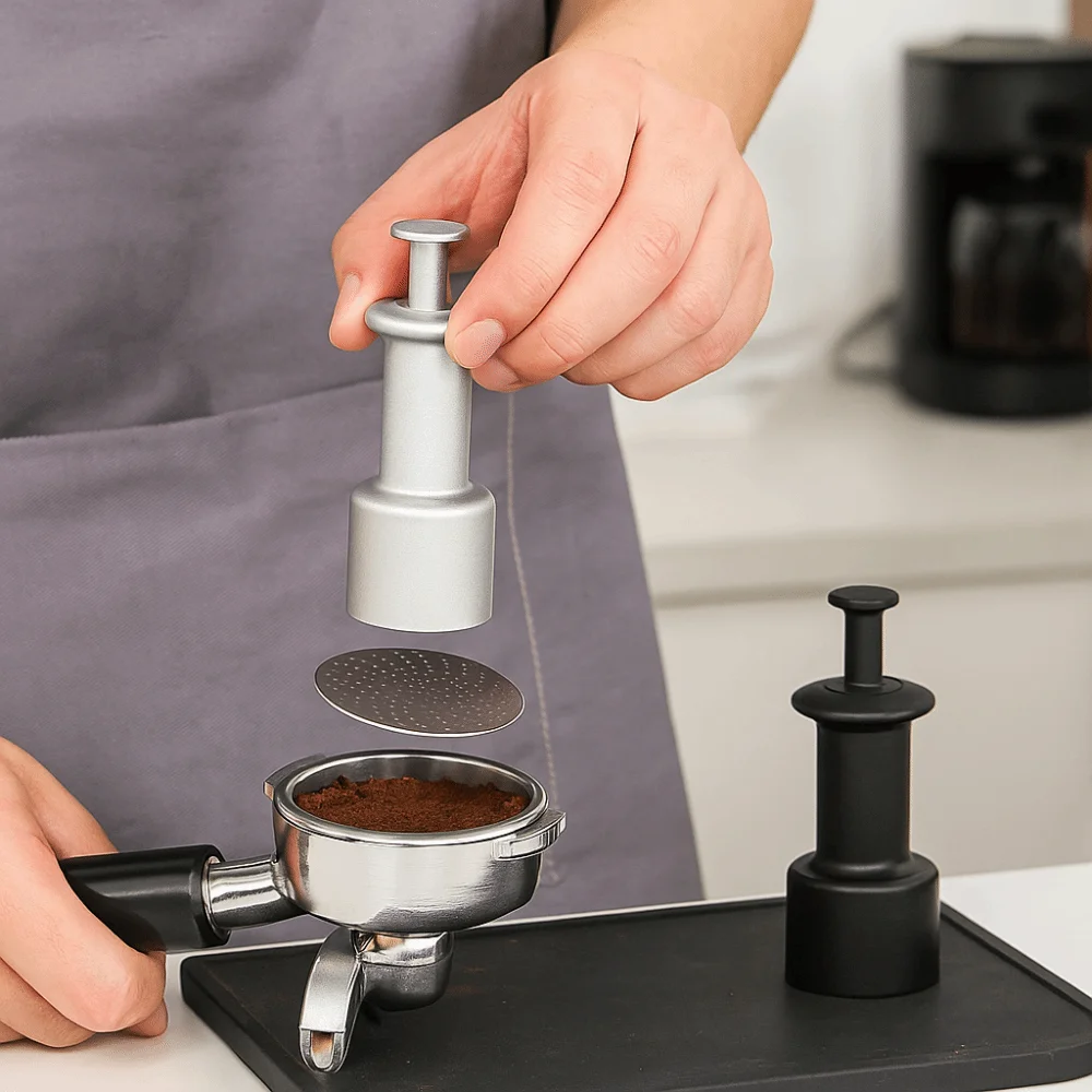 Magnetic Coffee Filter Suction Press Type Powder Free Coffee Puck Screen Suction Coffee Extraction Tool Espresso Accessories