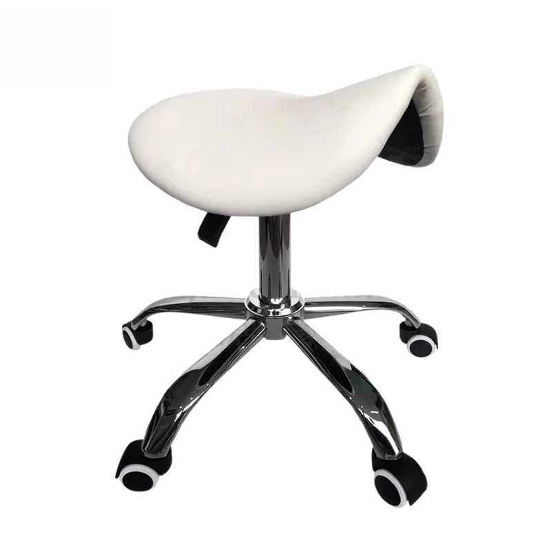 Professional Ergonomic PU Leather Dental Saddle Chair Twin Dentist Saddle Stool Mobile Dentist Stool for Clininc Hospital
