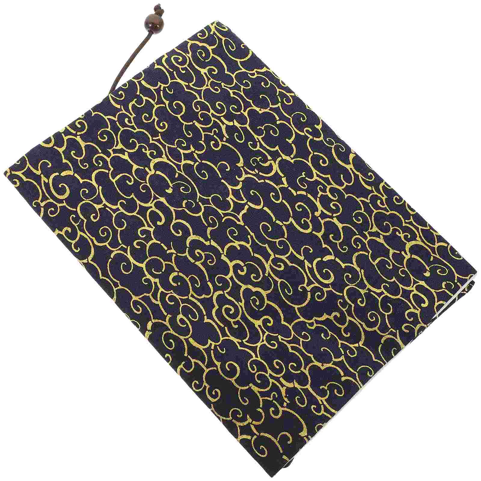 A5 Adjustable Book Cover Decorative Book Sleeve Crane Design Book Protector Hand-made Cloth Book Cover Hand Account Book