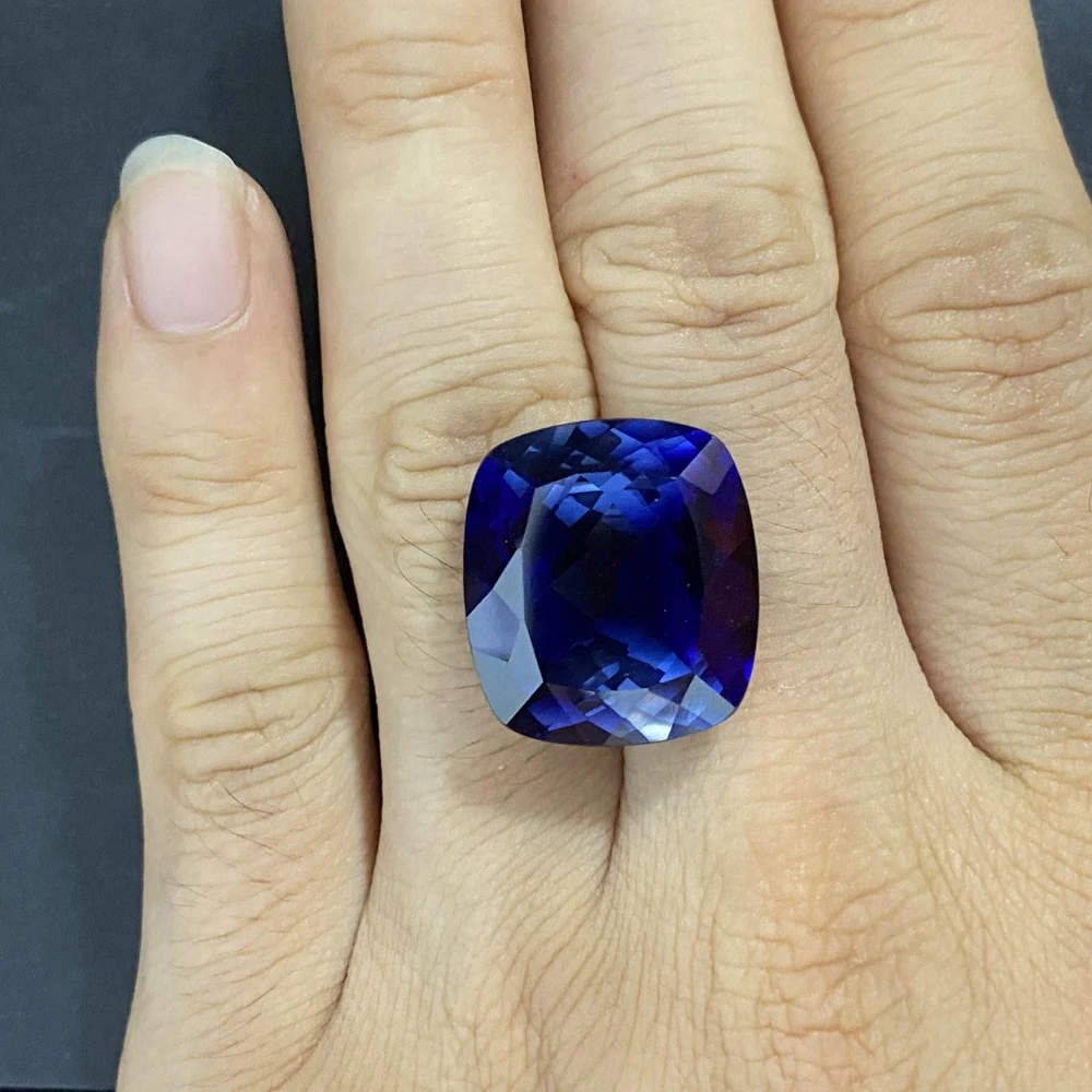 Cushion Shape 5mm to 12mm Synthetic Royal Blue Sapphire 34# Corundum Gemstones