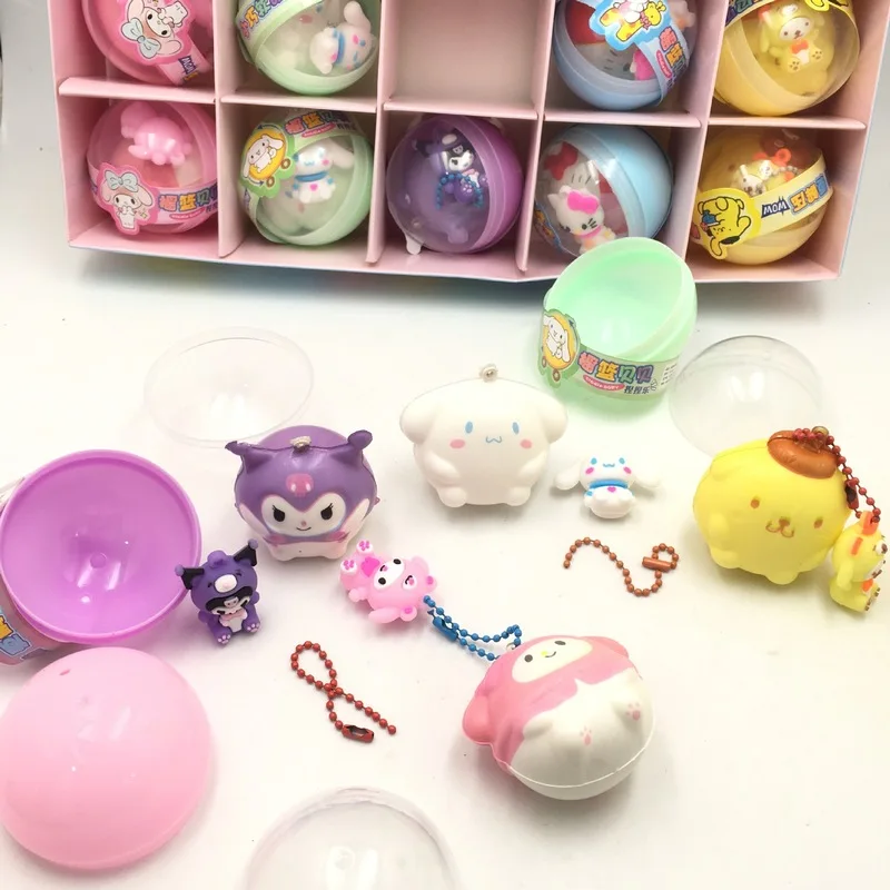 New 20pcs Sanrio Decompression Pinch Le Cute Pinch Le Doll Decompression Release Toy Keychain Bag Pendant Set Birthday Gift