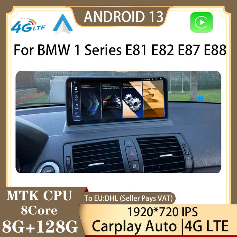 

10.25" Android13 Carplay For BMW 1 Series E81 E82 E87 E88 Car DVD Player Multimedia Stereo Radio Touch Screen Built-in 360 WiFi