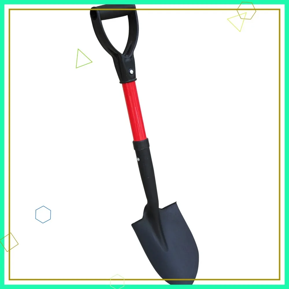 مجرفة مدمجة مستديرة الشكل مع مقبض على شكل حرف D، أداة حفر من الألياف الزجاجية مقاس 20 بوصة لصندوق التخييم في الحديقة