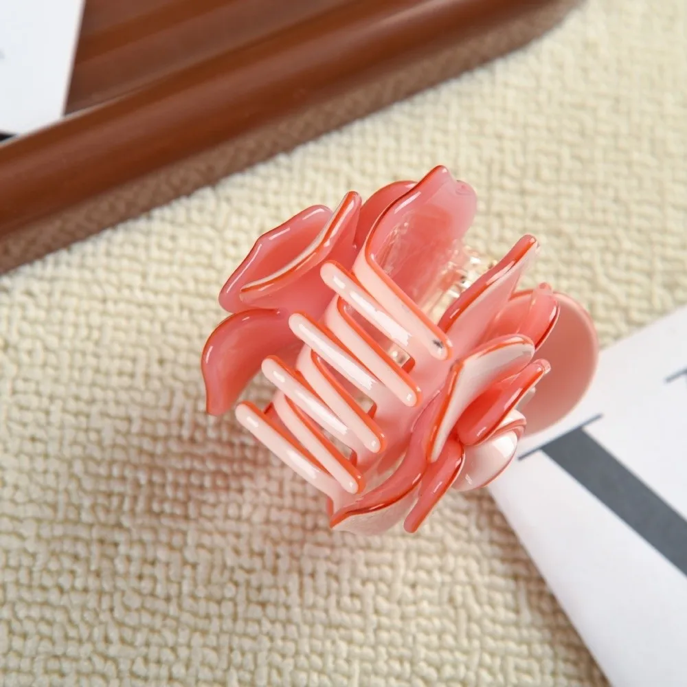 

Retro 3D Flower Hair Claw Clips Acetate Solid Color Crab Hair Clips Hair Accessories