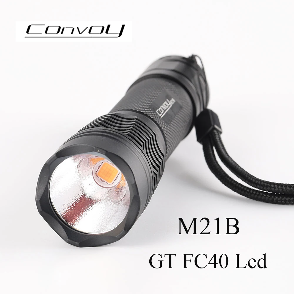 

Convoy M21B with GT FC40 12 groups 21700 flashlight Torch Lantern Tactical Camping Fishing Work Latarka Potable Lamp