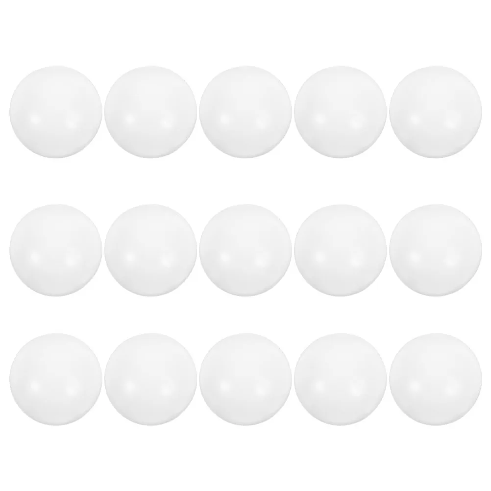 15 Uds Mini balones de fútbol de mesa 32mm pelotas de futbolín brillantes blancas lisas reemplazos perfectos para juegos de fútbol de escritorio mesa de futbolín