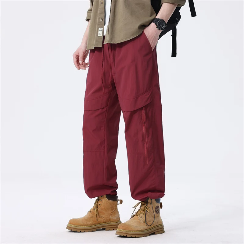 Sommer Angeln Cargo Hosen männer Trendy Retro Wasserdicht Schnell trocknend Dünne Hosen Mann Beiläufige Laufende Sport Jagd Arbeit Hosen