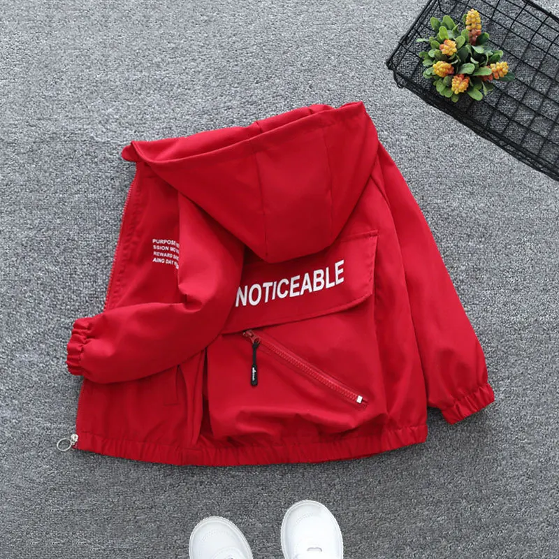 Boys' spring and autumn workwear trench coat, boys' spring windbreaker girls' stylish Internet celebrity trend, 4 years old 9