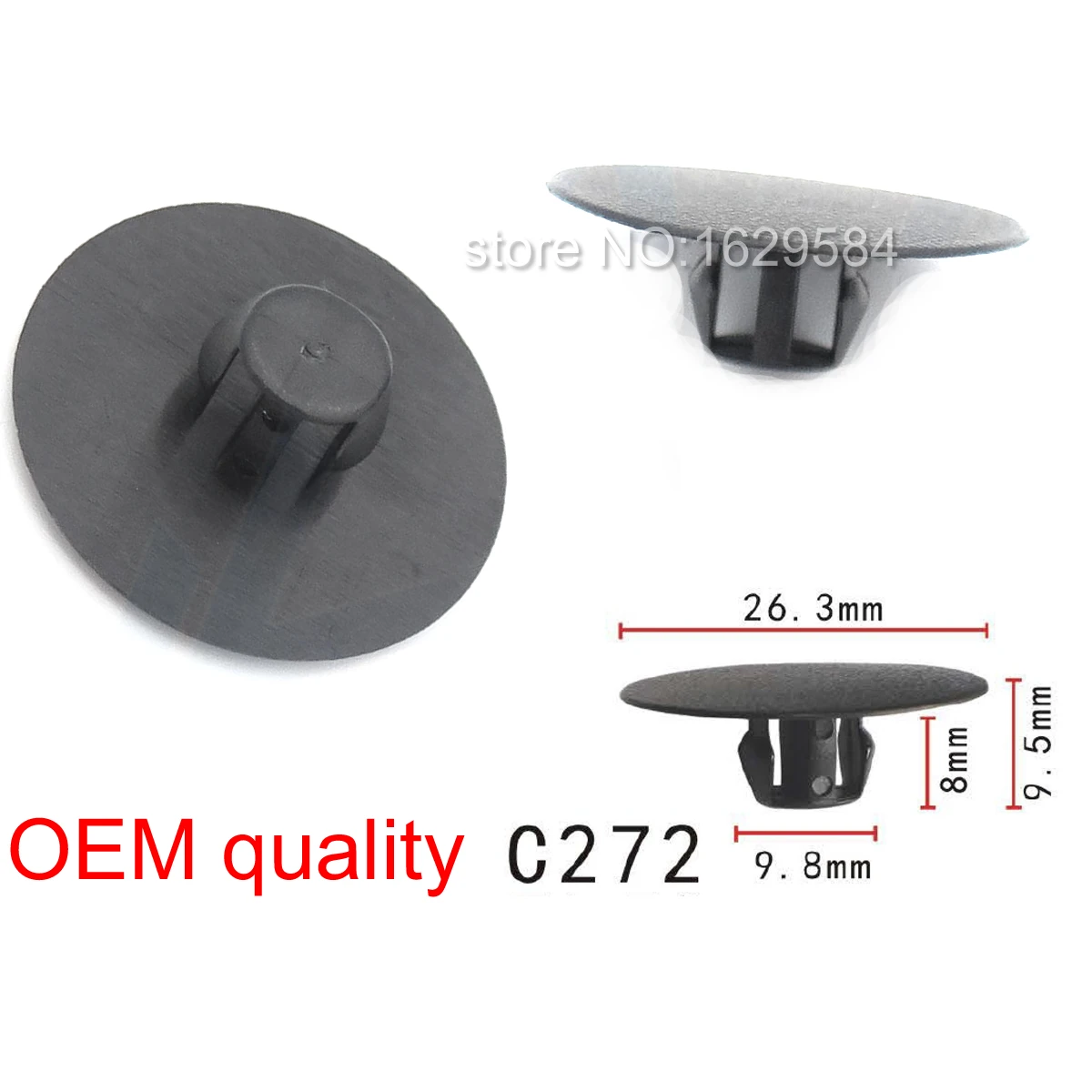 10/100 OEM Hood Insulation Retainer for Mitsubishi MU481187 Bonnet Insulation Clips for L200, Pajero Shogun Shogun Colt