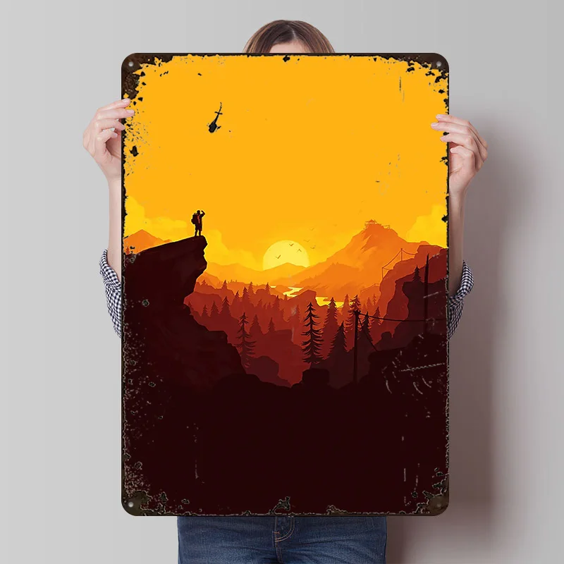 Firewatch Metal Poster Metal Signs Wall Art Wand Deko Custom Tin Sign for Home Decoration Living Room Decoration Gaming Man Cave