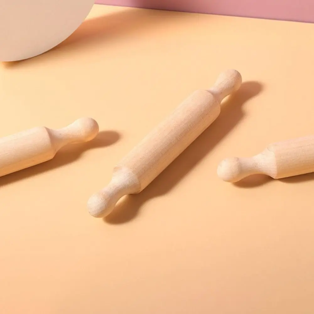 Mini Wooden Rolling Pins Comfortable Grip Handles Small Size Children's Rolling Pin Wood Eco-friendly Dough Roller Pin Baking
