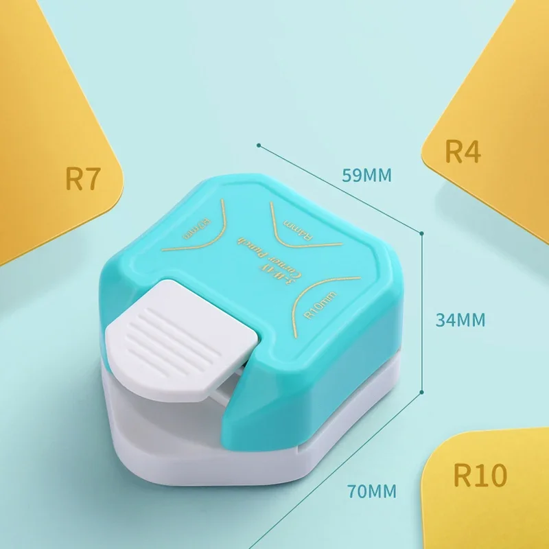 Imagem -03 - Canto Redondo Borda Perfurador R4r7r10 Canto Redondo Cortador Scrapbooking para Faça Você Mesmo Artesanal Planejador de Artesanato Foto Ferramenta Cartão mm mm 10 mm