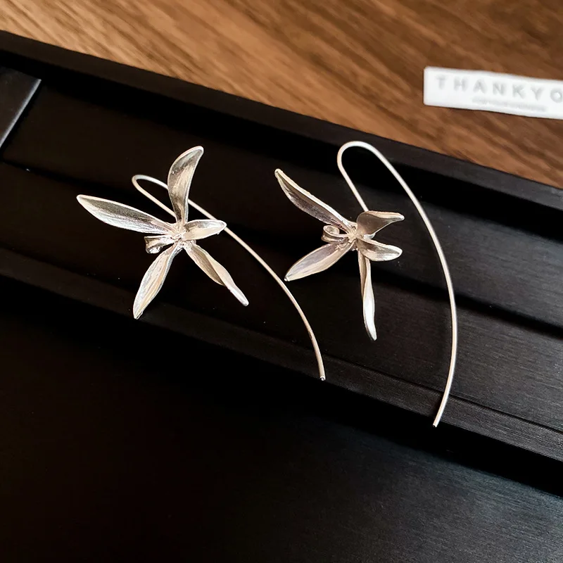 جديد خمر المعادن القزحية زهرة أقراط للنساء موضة الأذن اكسسوارات مكتب مجوهرات الحفلات #5