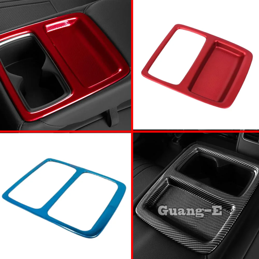 

For Honda Accord 11th 2023 2024 ABS Plastic/Stainless Steel Car Rear Water Cup Holder Trim Cover Frame Auto Interior Accessories