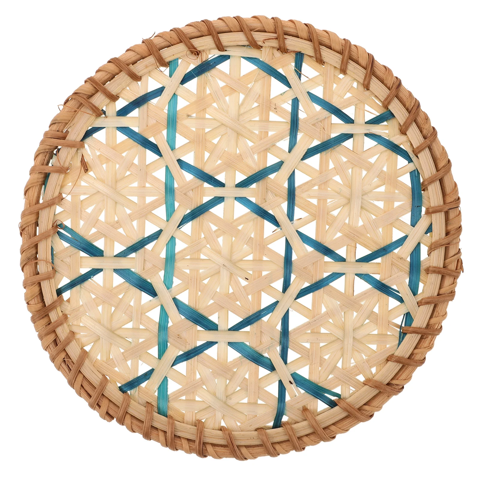 

Handmade Bamboo Woven Coaster Round Heat Insulation Mat for Tea Coffee Water Cups Rustic Decorative Cup Pad Woven Tray
